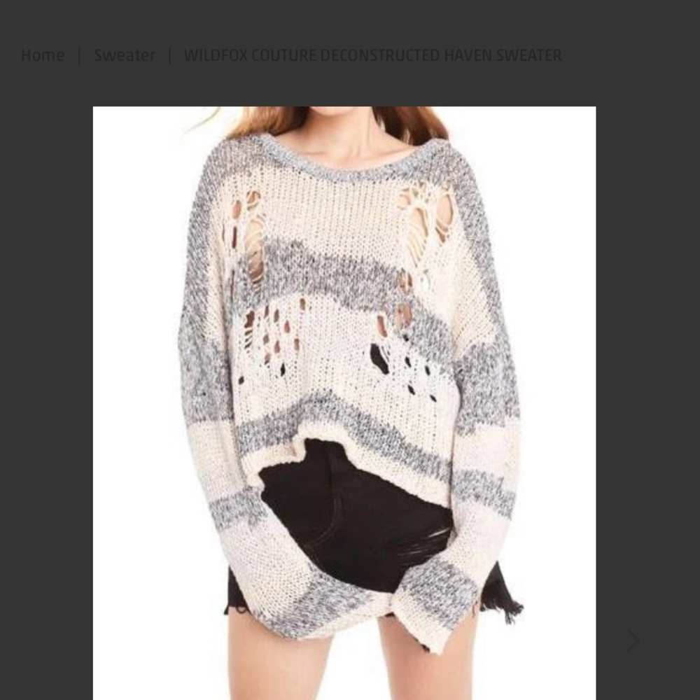 Wildfox Haven Spilt Back Sweater